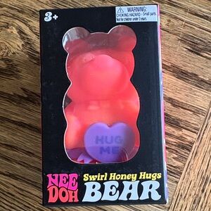 Nee Doh Swirl Honey Hugs Bear - Pink Plush Sensory Toy